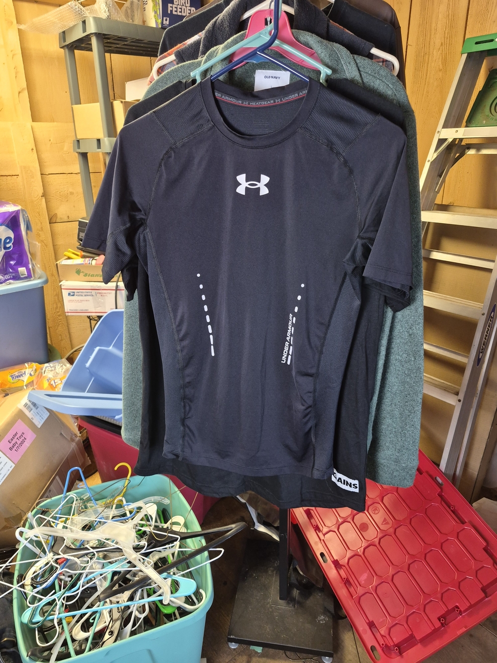 Under Armour Men’s Black Short Sleeve Performance Tee with Reflective Bin 66